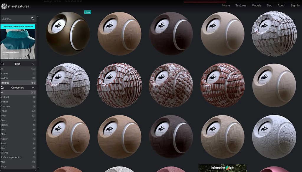 Texture e modelli 3D gratis e di pubblico dominio